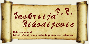 Vaskrsija Nikodijević vizit kartica